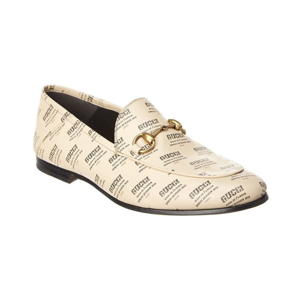 Gucci Stamp Print Leather Loafer